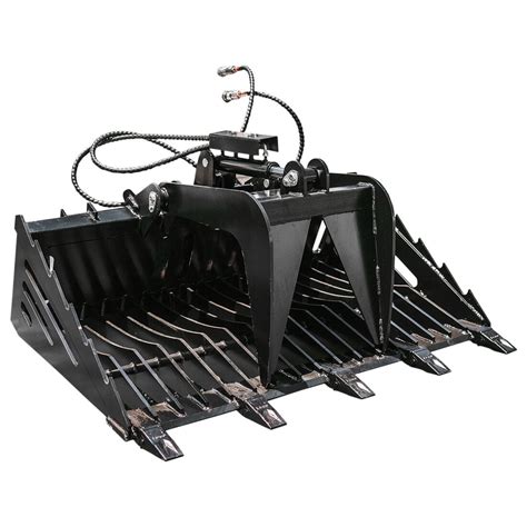 titan attachments rock grapple skeleton loader skid steer|skeleton rock bucket bolt on.